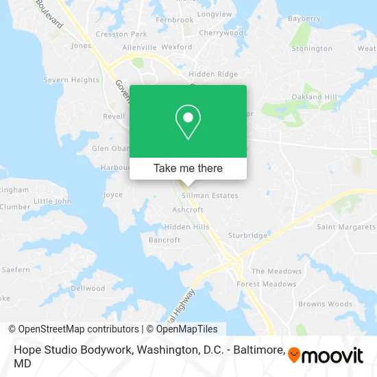 Hope Studio Bodywork map