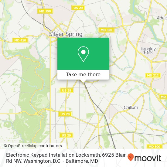 Mapa de Electronic Keypad Installation Locksmith, 6925 Blair Rd NW