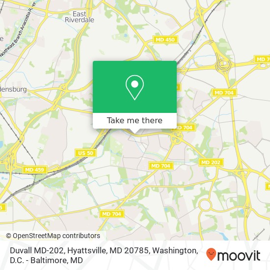 Mapa de Duvall MD-202, Hyattsville, MD 20785