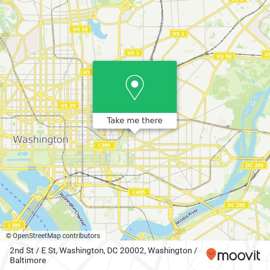 Mapa de 2nd St / E St, Washington, DC 20002