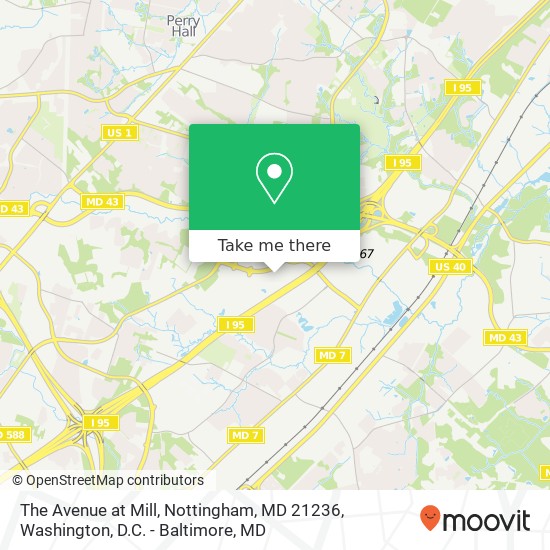 Mapa de The Avenue at Mill, Nottingham, MD 21236