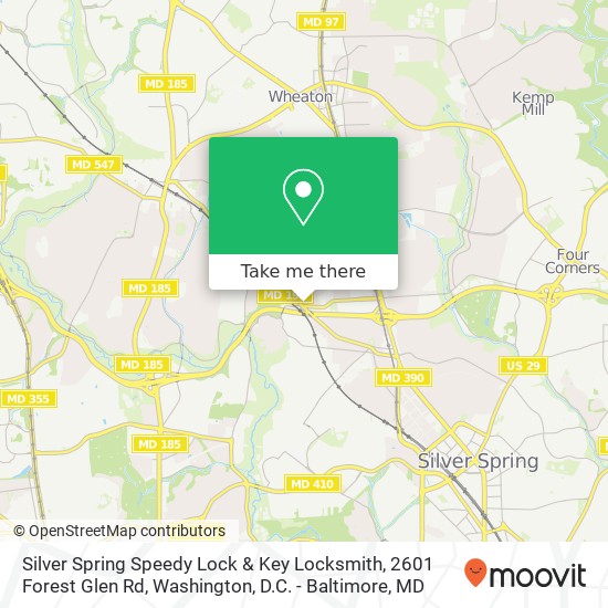 Silver Spring Speedy Lock & Key Locksmith, 2601 Forest Glen Rd map