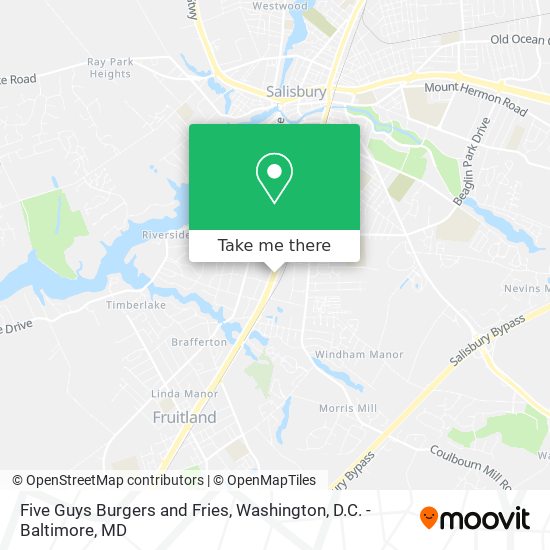 Five Guys Burgers and Fries map