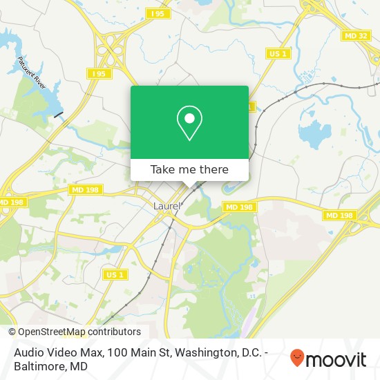 Audio Video Max, 100 Main St map