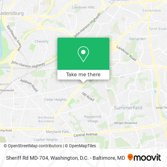 Sheriff Rd MD-704 map