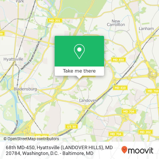 68th MD-450, Hyattsville (LANDOVER HILLS), MD 20784 map