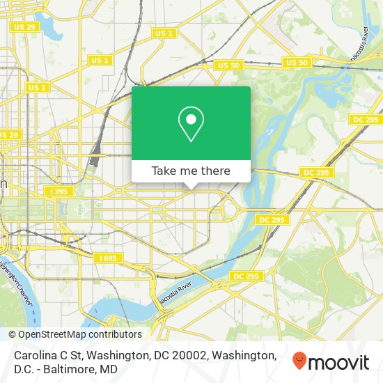 Carolina C St, Washington, DC 20002 map