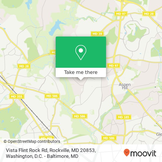 Mapa de Vista Flint Rock Rd, Rockville, MD 20853