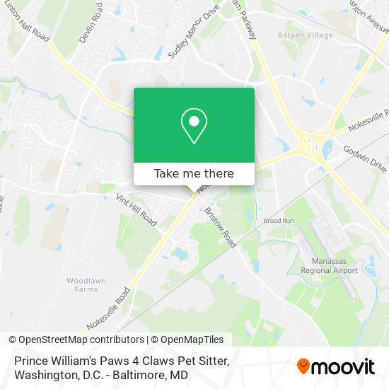 Prince William's Paws 4 Claws Pet Sitter map