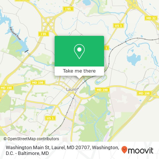 Washington Main St, Laurel, MD 20707 map