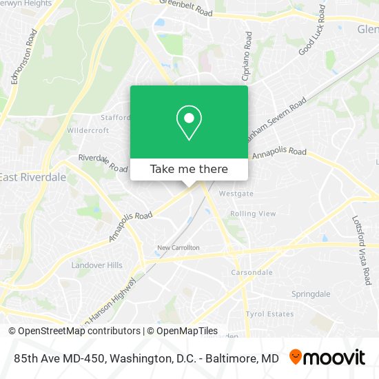 Mapa de 85th Ave MD-450