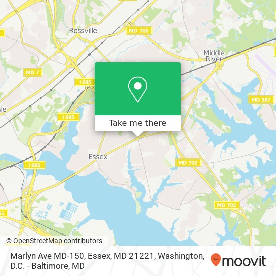 Marlyn Ave MD-150, Essex, MD 21221 map