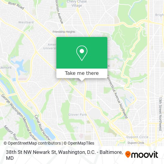 Mapa de 38th St NW Newark St