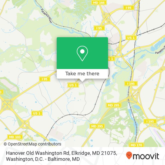 Mapa de Hanover Old Washington Rd, Elkridge, MD 21075