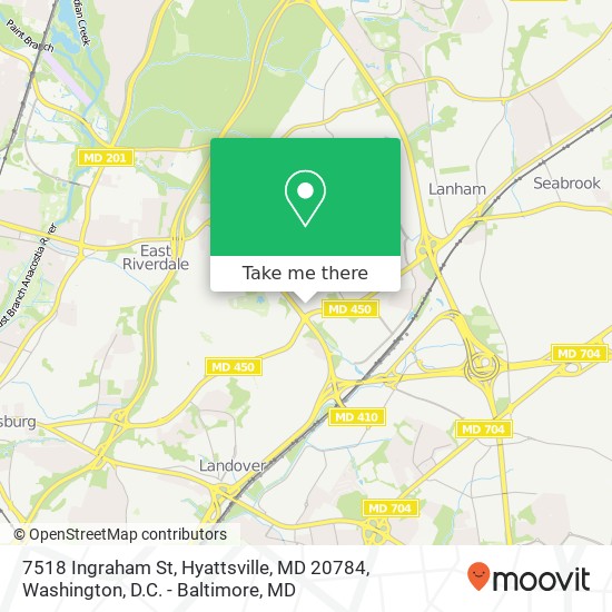 Mapa de 7518 Ingraham St, Hyattsville, MD 20784