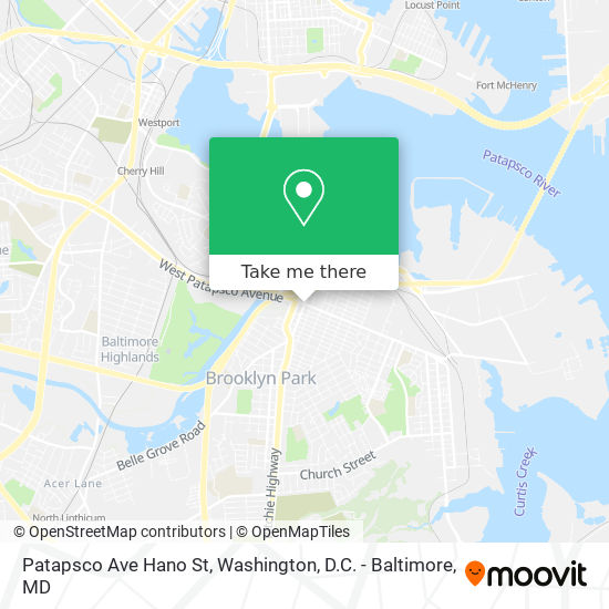 Patapsco Ave Hano St map