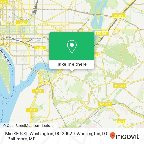 Mapa de Min SE S St, Washington, DC 20020