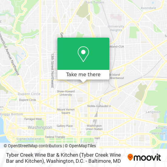 Mapa de Tyber Creek Wine Bar & Kitchen