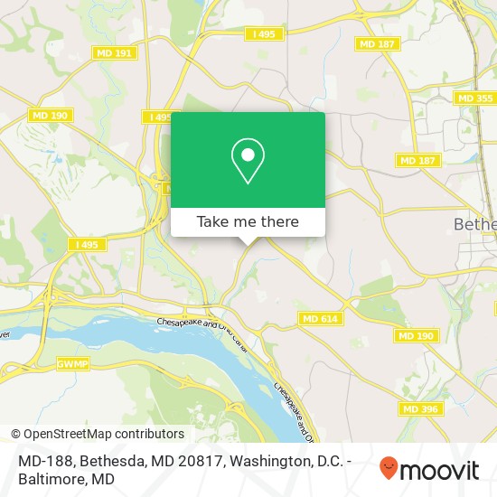 Mapa de MD-188, Bethesda, MD 20817