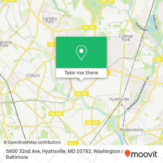 5800 32nd Ave, Hyattsville, MD 20782 map