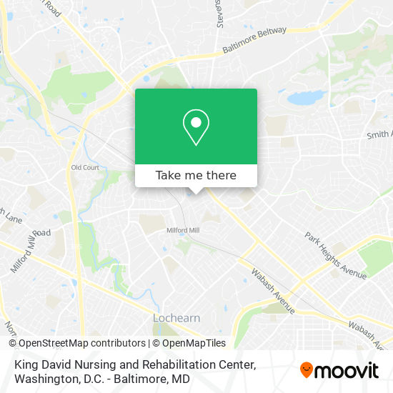 King David Nursing and Rehabilitation Center map