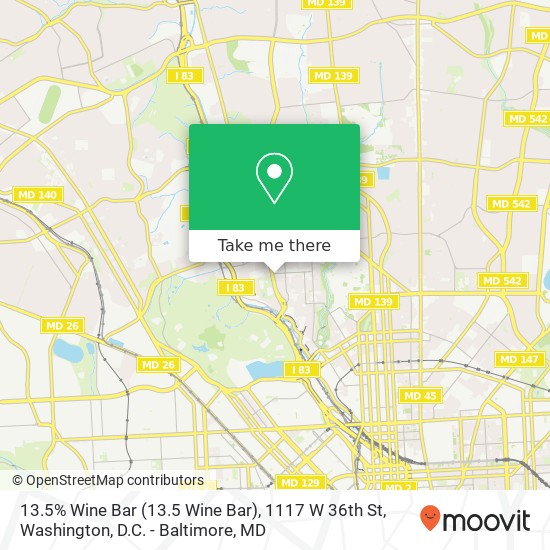 13.5% Wine Bar (13.5 Wine Bar), 1117 W 36th St map