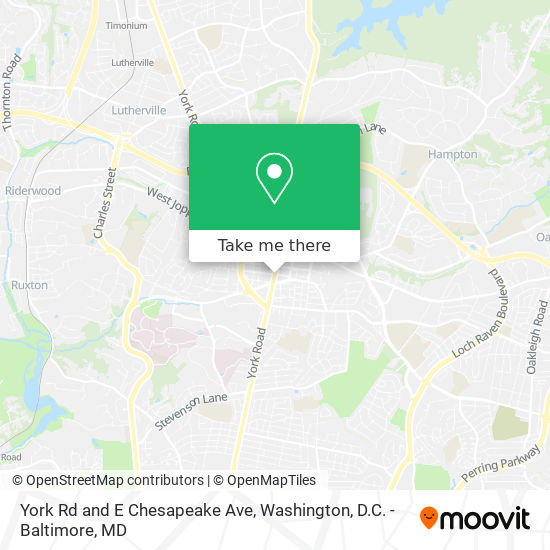 Mapa de York Rd and E Chesapeake Ave