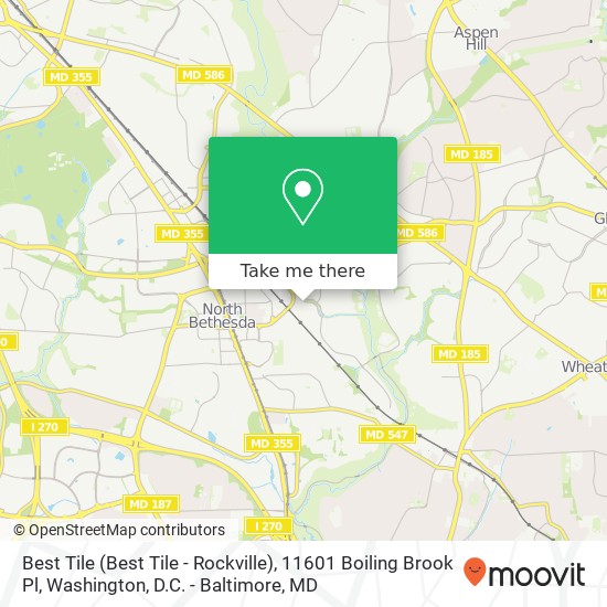 Best Tile (Best Tile - Rockville), 11601 Boiling Brook Pl map