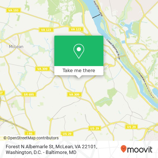 Forest N Albemarle St, McLean, VA 22101 map