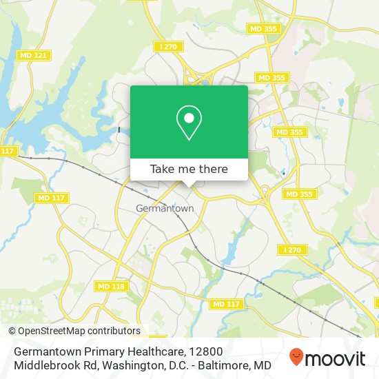 Germantown Primary Healthcare, 12800 Middlebrook Rd map