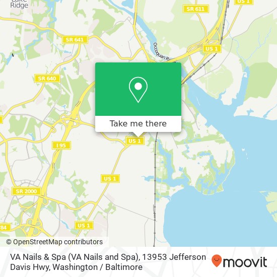 VA Nails & Spa (VA Nails and Spa), 13953 Jefferson Davis Hwy map