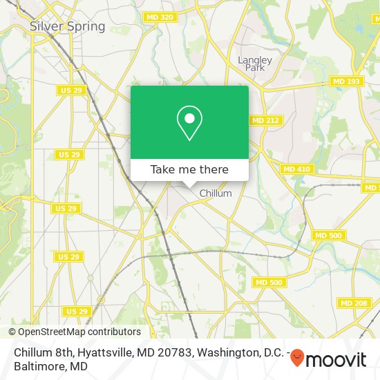 Chillum 8th, Hyattsville, MD 20783 map
