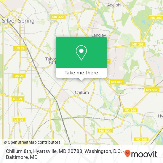 Chillum 8th, Hyattsville, MD 20783 map