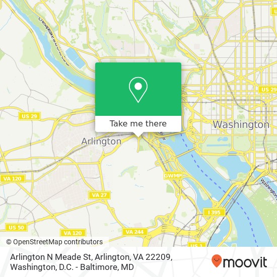 Mapa de Arlington N Meade St, Arlington, VA 22209