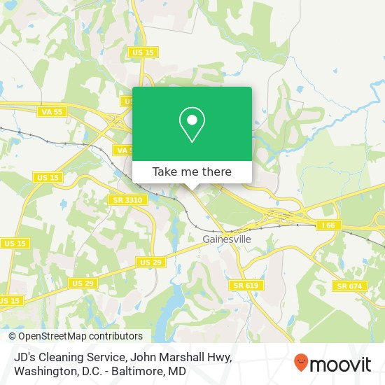 JD's Cleaning Service, John Marshall Hwy map