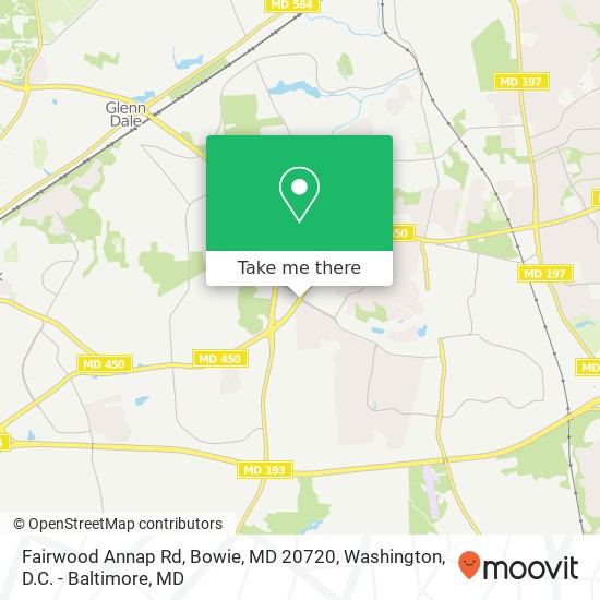 Fairwood Annap Rd, Bowie, MD 20720 map