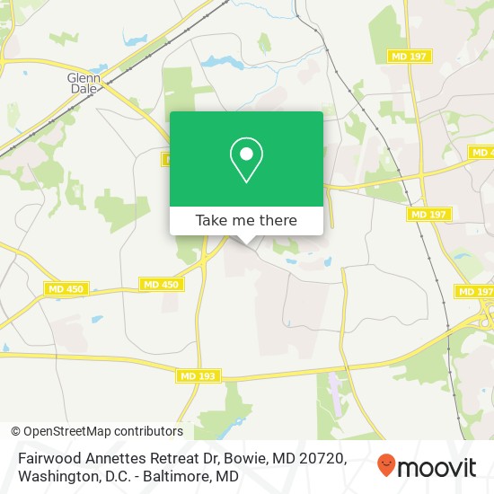 Mapa de Fairwood Annettes Retreat Dr, Bowie, MD 20720