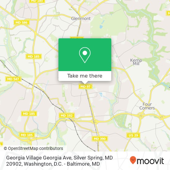 Georgia Village Georgia Ave, Silver Spring, MD 20902 map