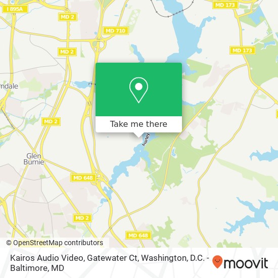 Kairos Audio Video, Gatewater Ct map