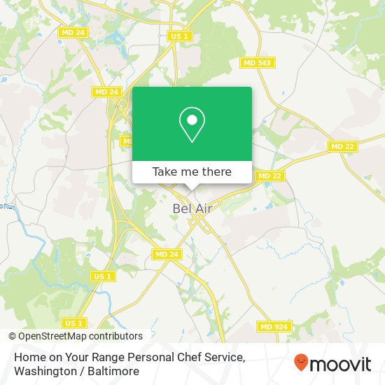 Mapa de Home on Your Range Personal Chef Service