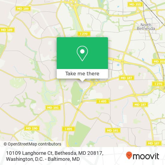 10109 Langhorne Ct, Bethesda, MD 20817 map