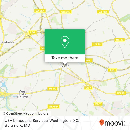 Mapa de USA Limousine Services