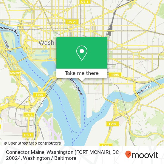 Connector Maine, Washington (FORT MCNAIR), DC 20024 map