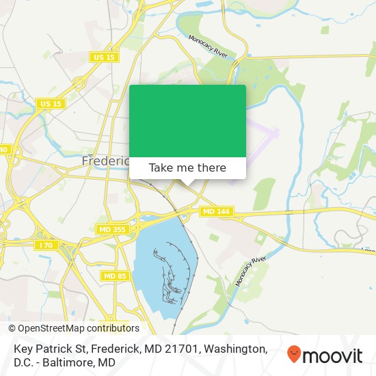 Mapa de Key Patrick St, Frederick, MD 21701