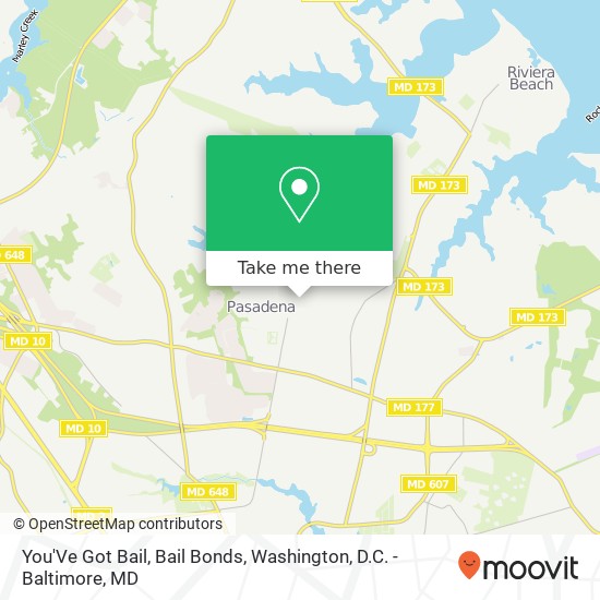 Mapa de You'Ve Got Bail, Bail Bonds, 7852 E Shore Rd