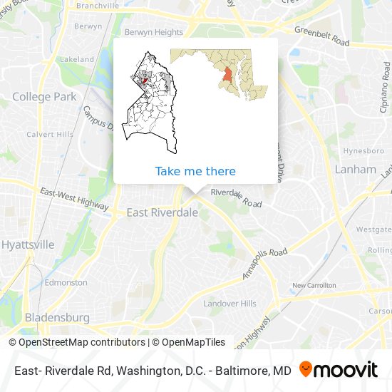 Mapa de East- Riverdale Rd
