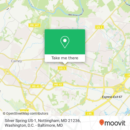 Silver Spring US-1, Nottingham, MD 21236 map