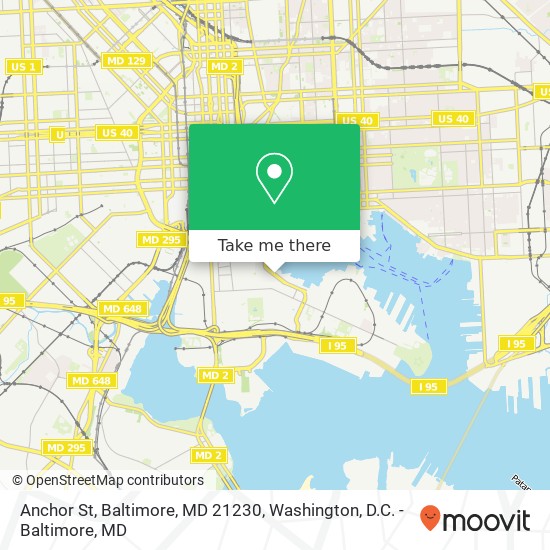 Mapa de Anchor St, Baltimore, MD 21230