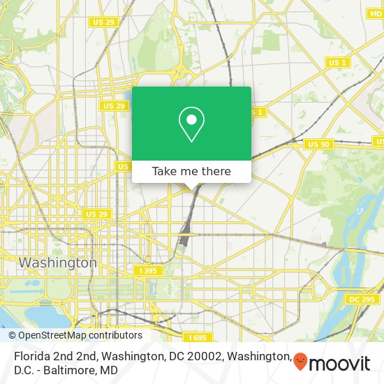 Mapa de Florida 2nd 2nd, Washington, DC 20002