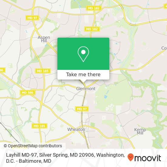 Mapa de Layhill MD-97, Silver Spring, MD 20906